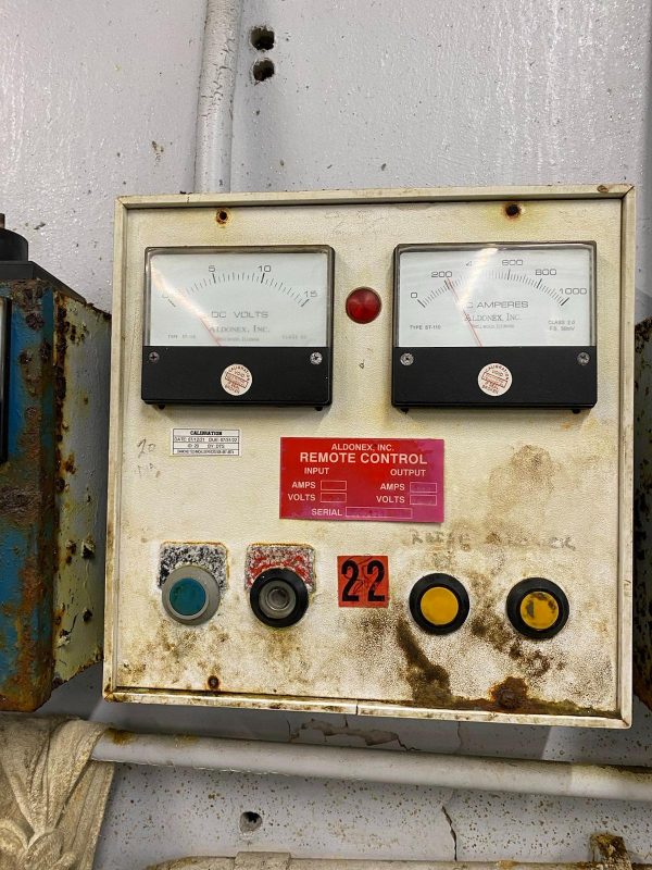 A close up of an old electrical panel