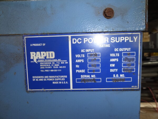 Rapid 4000A 208/12V Rectifier - Image 2