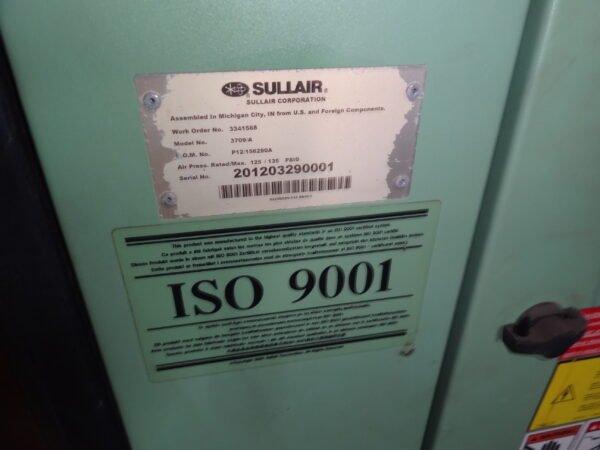 Sullair 3709/A Rotary Screw Compressor - Image 2